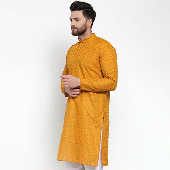 https://www.zestystyles.in/products/men-mustard-yellow-thread-work-cotton-kurta