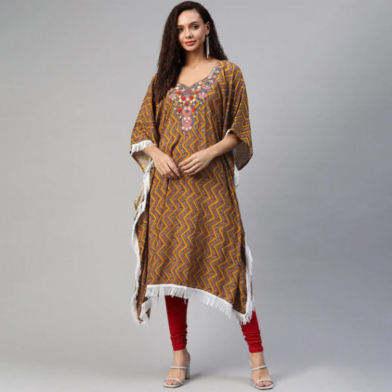 https://www.zestystyles.in/products/women-orange-brown-geometric-printed-thread-work-pure-cotton-kaftan-kurta