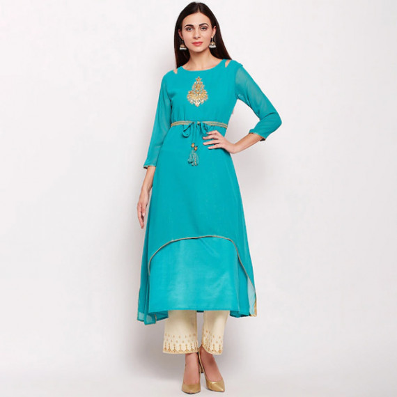 https://www.zestystyles.in/products/women-teal-embroidered-kurta