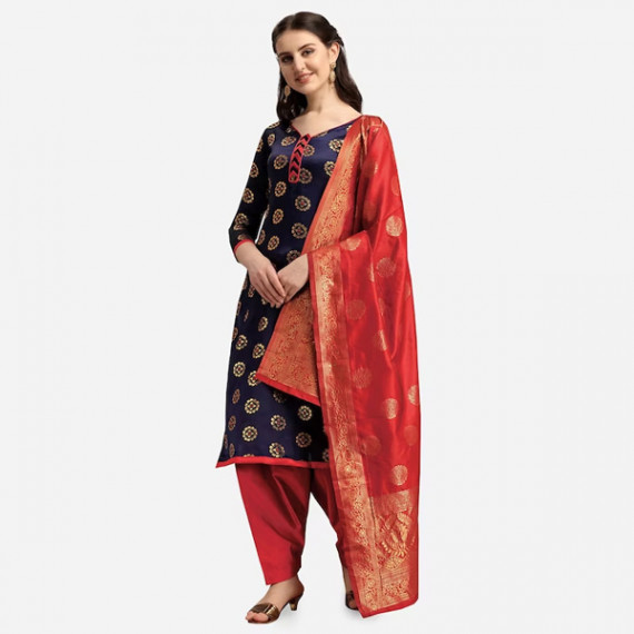 https://www.zestystyles.in/products/navy-blue-red-woven-design-banarasi-unstitched-dress-material