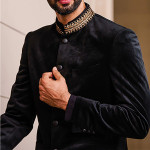 Men's Polyester Blend Navy Three Piece Suit Business Vest