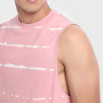 Men Pink Oversized Vest