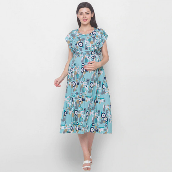 https://www.zestystyles.in/products/blue-floral-maternity-midi-dress