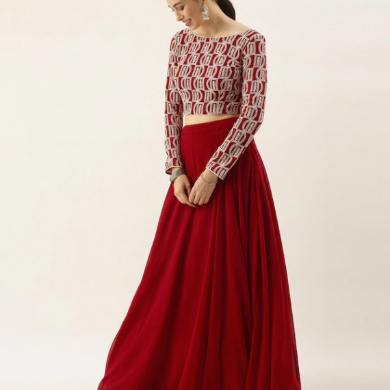 https://www.zestystyles.in/products/maroon-embroidered-thread-work-ready-to-wear-lehenga-blouse-with-dupatta