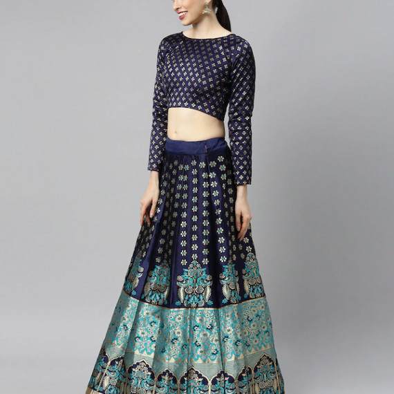 https://www.zestystyles.in/products/blue-green-woven-design-lehenga-choli